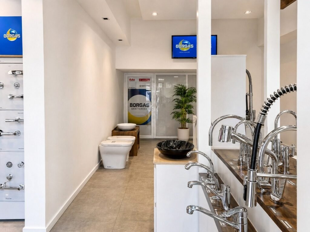 Showroom de sanitarios y griferías de Borgas