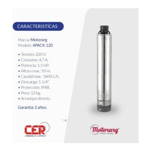 Bomba sumergible Motorarg 4Pack