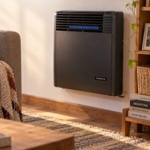 Calefactor a gas en un living