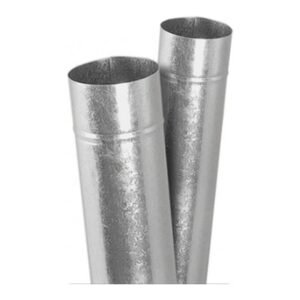Caño de chapa galvanizada con borde 4"