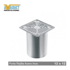 Portarejilla acanalado Awaduct 12 x 12 con rejilla inoxidable