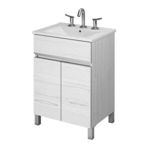 Vanitory Ferrum de madera con cajón 60 cm blanco